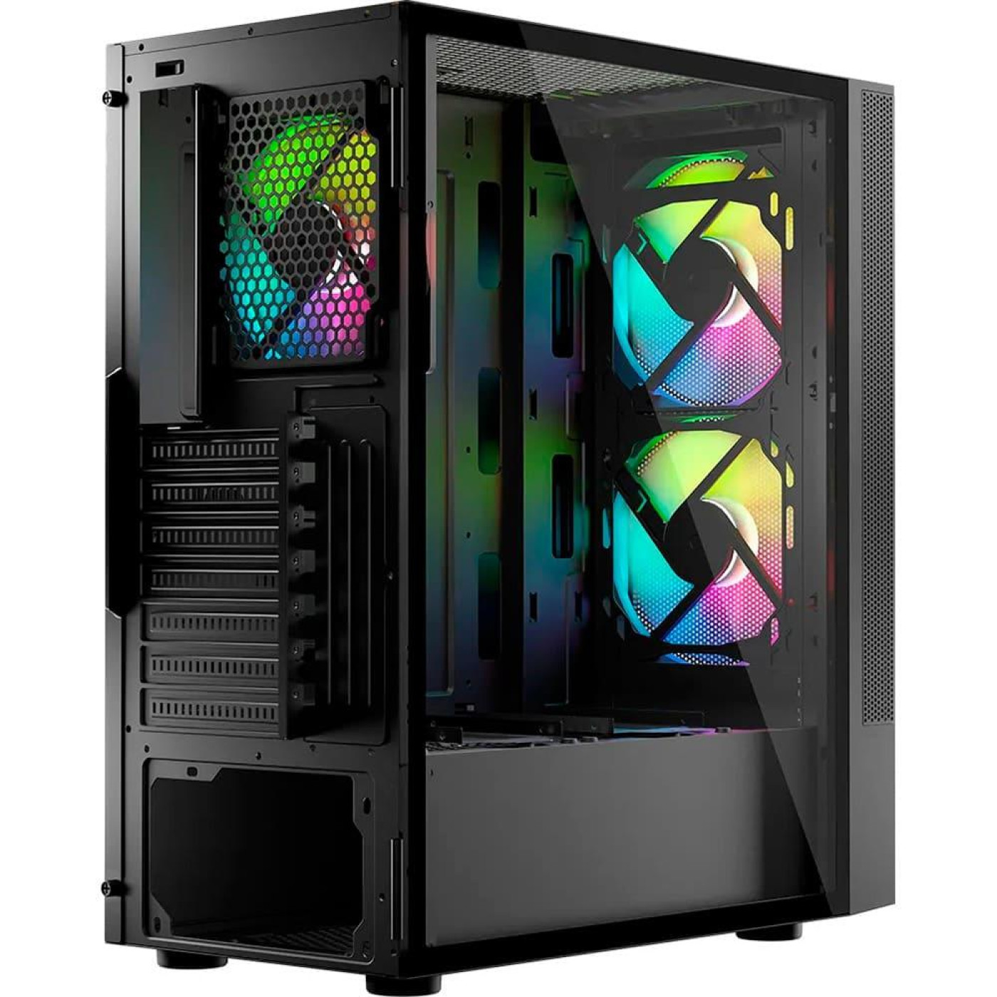 Корпус LogicConcept ARYA MESH+GLASS ARGB fans 2x140mm+1x120mm BLACK без БЖ ATX (AT-ARYA-10-000000-0002) Без БП