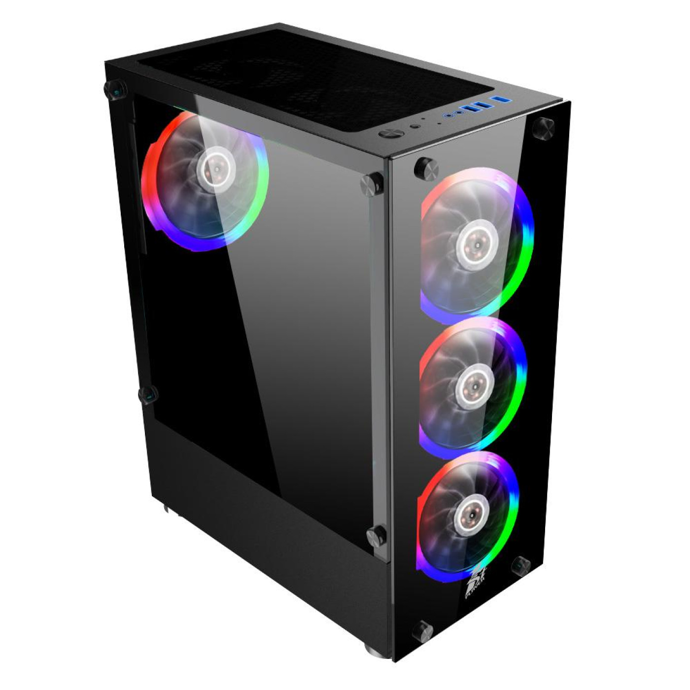Корпус 1stPlayer V2-A-BK-4F1 Black без БЖ (V2-A-BK-4F1)