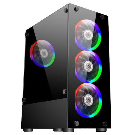 Корпус 1stPlayer V2-A-BK-4F1 Black без БЖ (V2-A-BK-4F1)