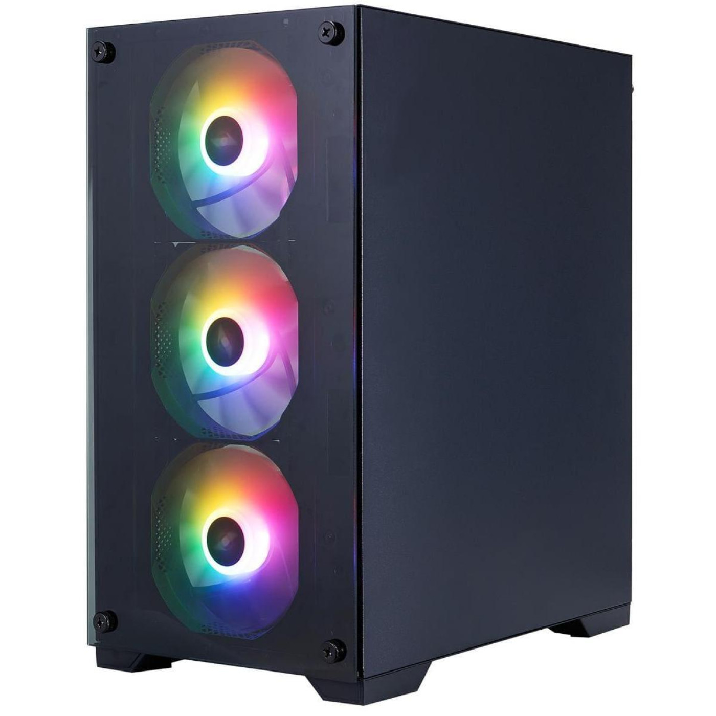 Корпус 1stPlayer X2-M-BK-4F7 Black без БП (X2-M-BK-4F7)