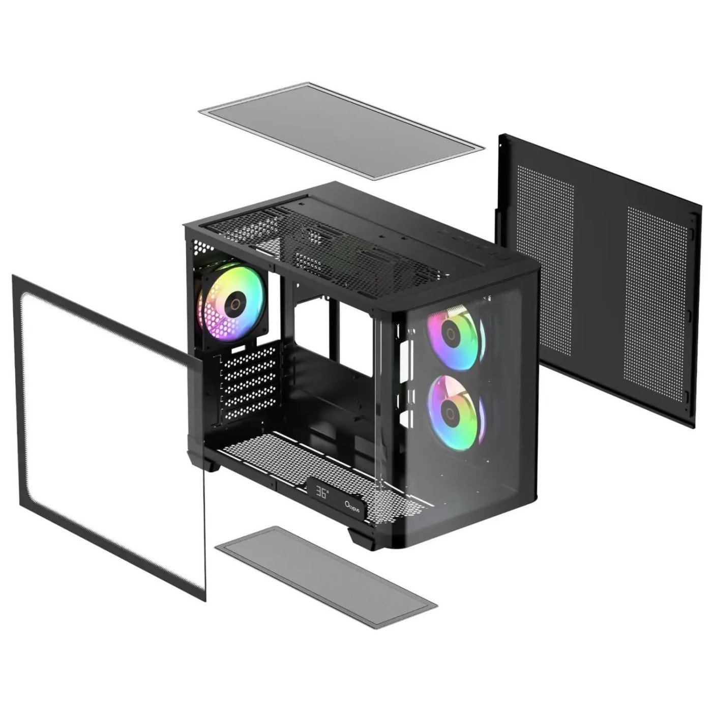 Корпус Ocypus IOTA C50 BK CURVE ARGB DIGITAL (IOTA-C50-BKD300CD-GL) Black (OTA-C50-BKD300CD-GL)