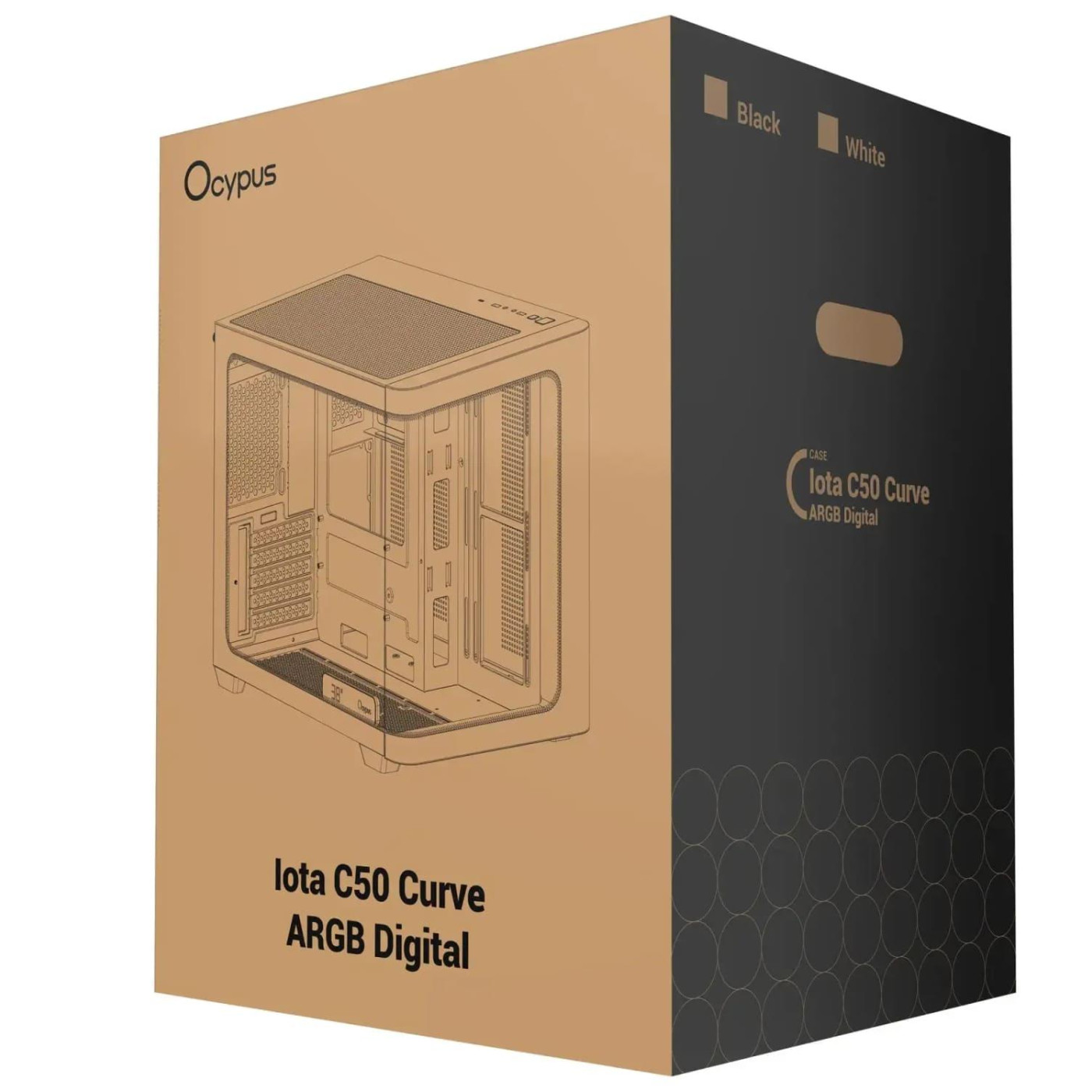 Корпус Ocypus IOTA C50 BK CURVE ARGB DIGITAL (IOTA-C50-BKD300CD-GL) Black (OTA-C50-BKD300CD-GL)