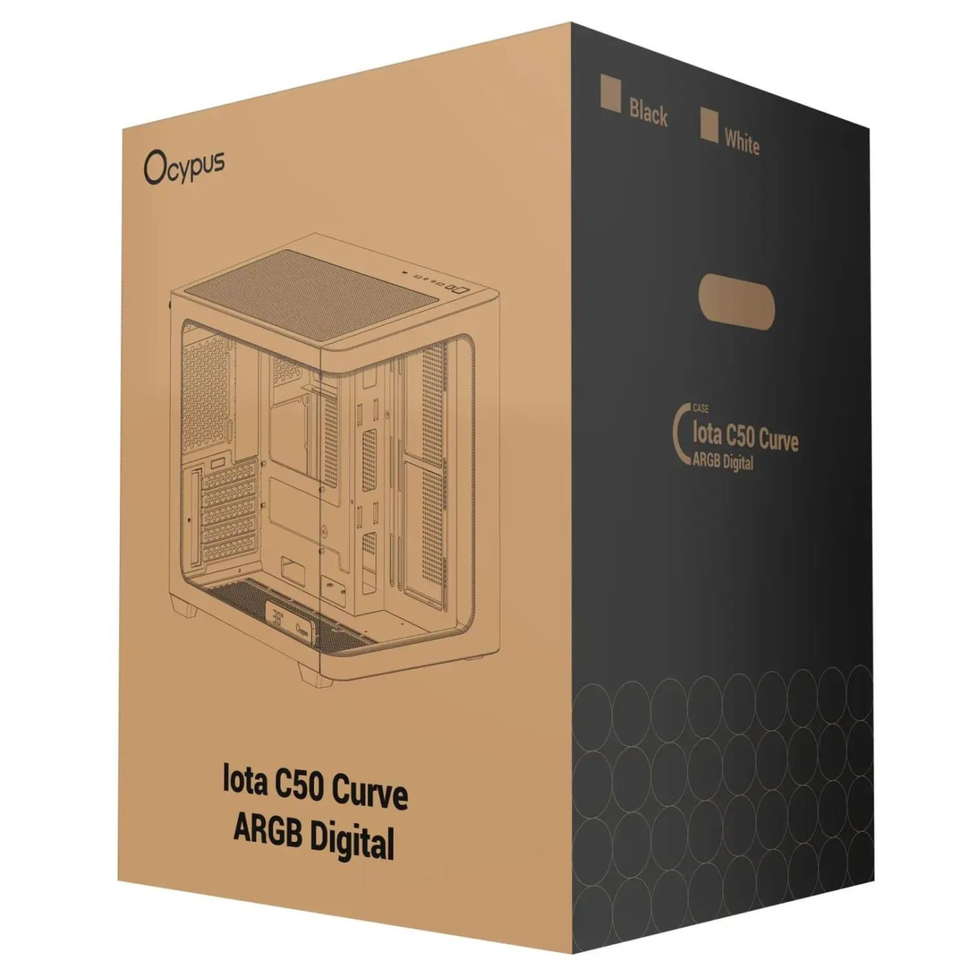 Корпус Ocypus IOTA C50 WH CURVE ARGB DIGITAL White (IOTA-C50-WHD300CD-GL)