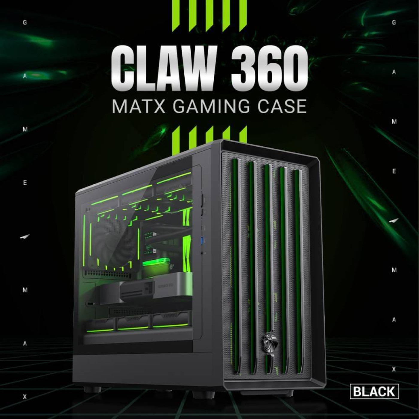 Корпус GameMax CLAW 360 BK RGB Black (Claw 360 BK) Без БП U1