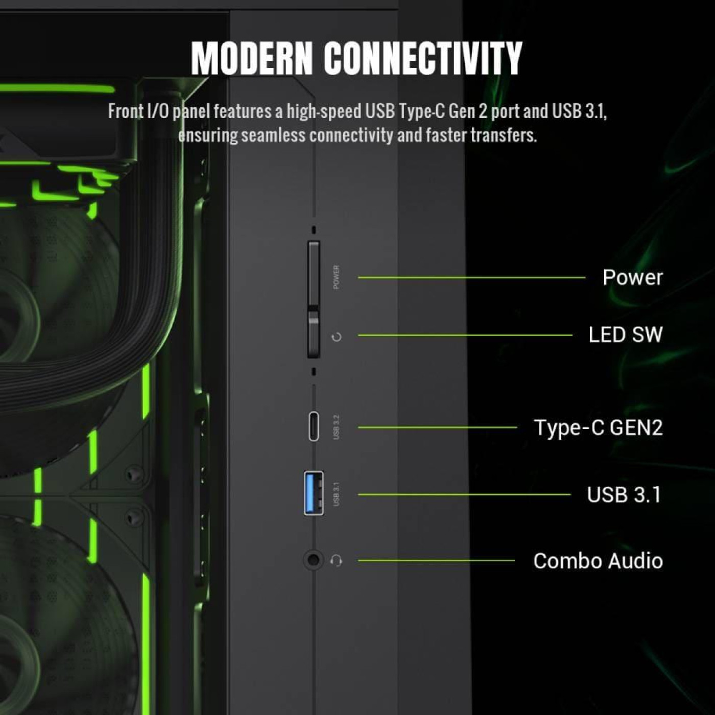 Корпус GameMax CLAW 360 BK RGB Black (Claw 360 BK) Без БП U1