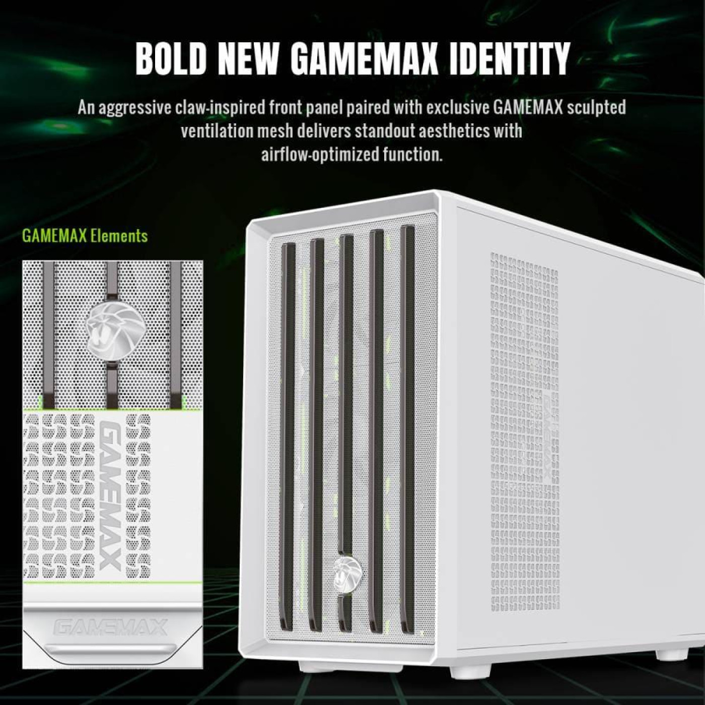 Корпус GameMax CLAW 360 WH RGB White (Claw 360 WH)