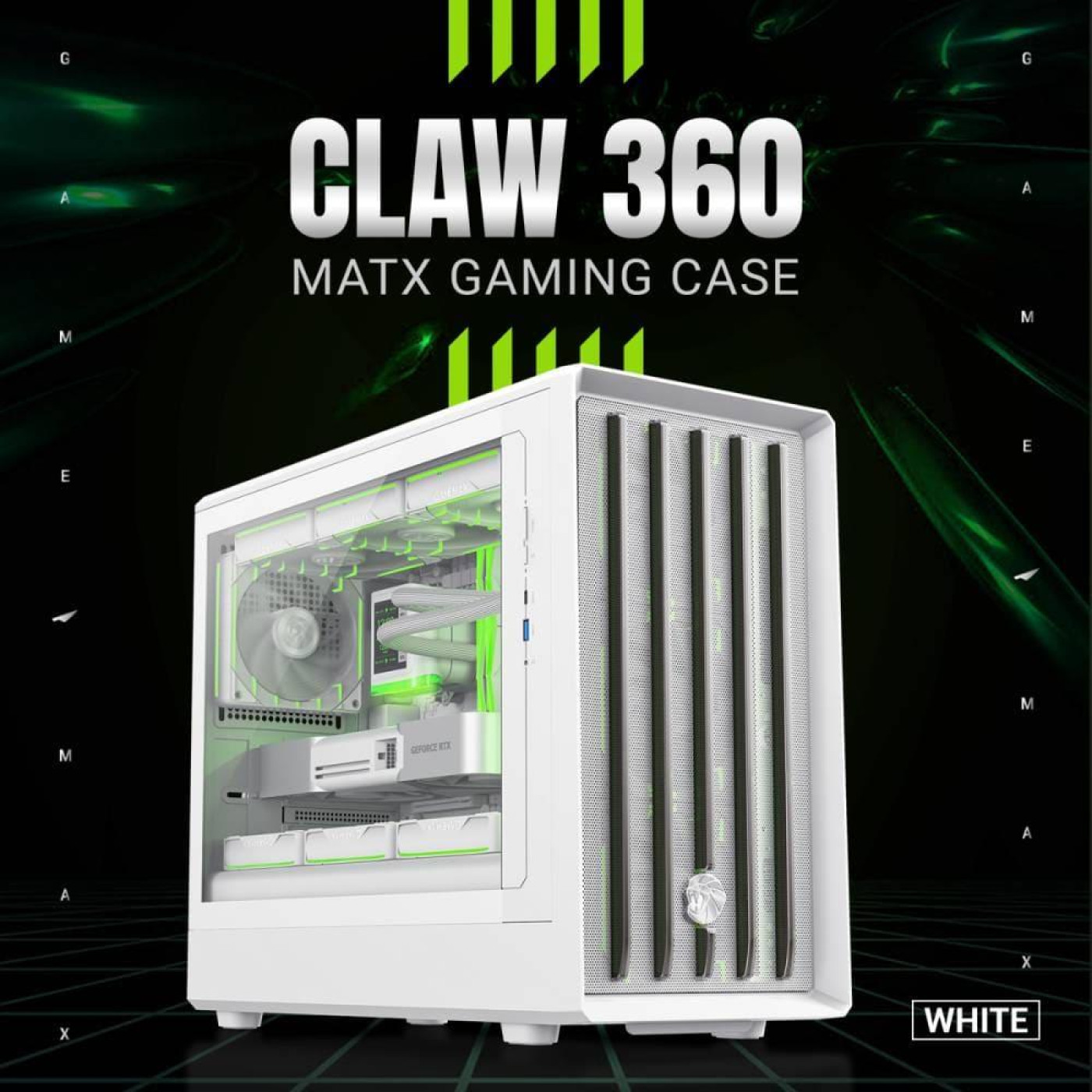 Корпус GameMax CLAW 360 WH RGB White (Claw 360 WH)