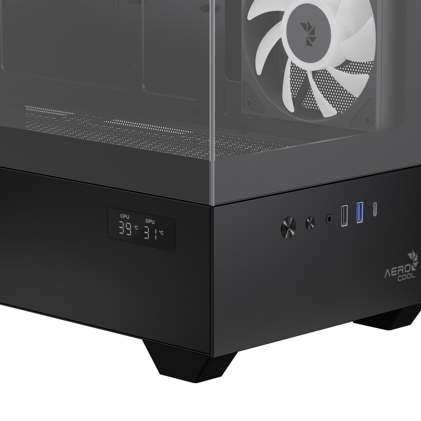 Корпус AeroCool P300D Digi-G-BK-v1 Black (ACCS-PN05033.11)