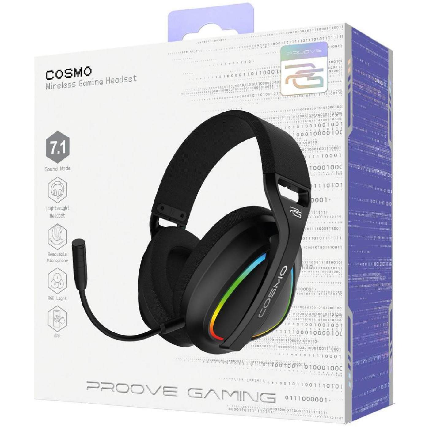 Ігрова гарнітура Proove Gaming Cosmo (APP) black/purple (WHCS00020016)