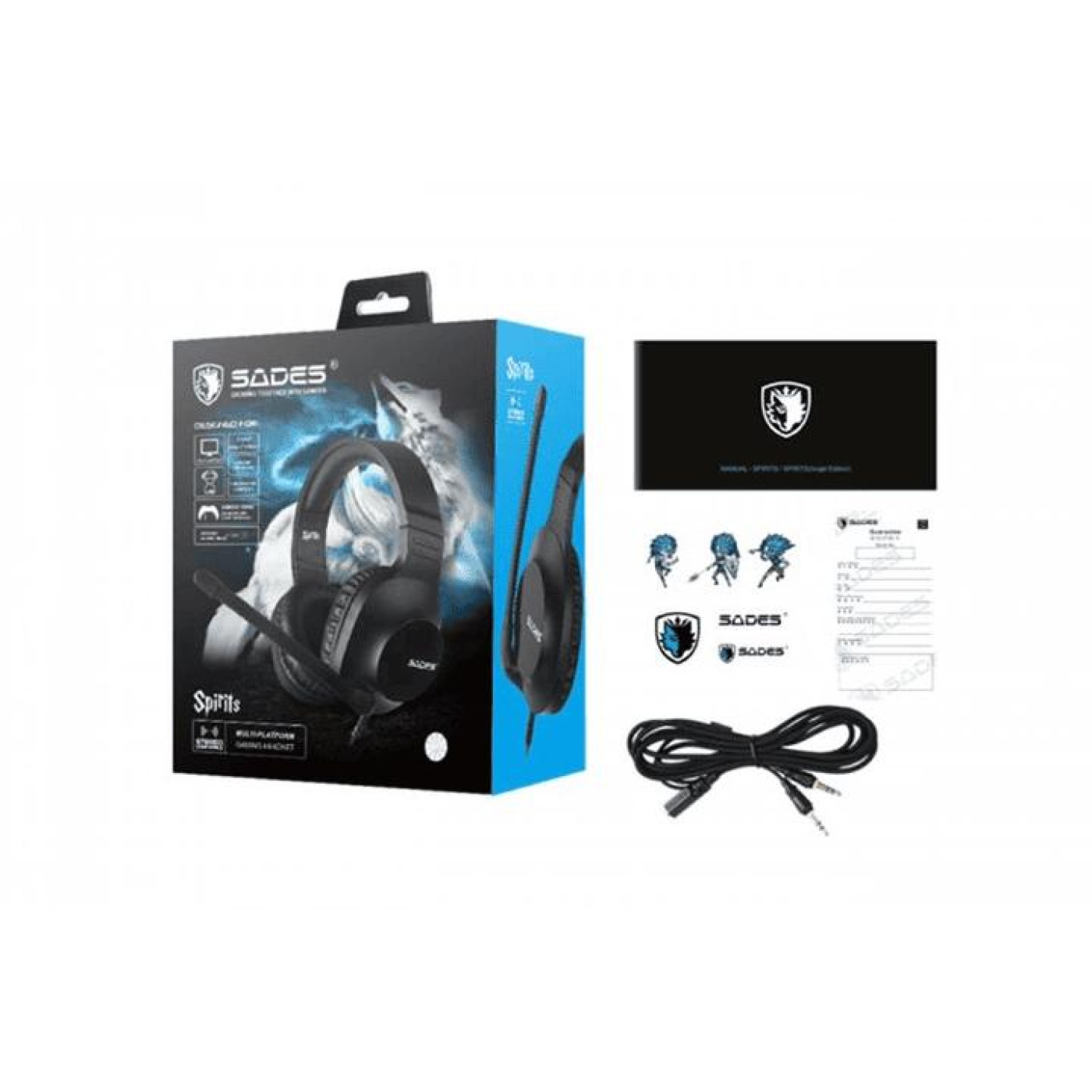 Игровая гарнитура Sades SA-721 Spirits Black (sa721bkj)