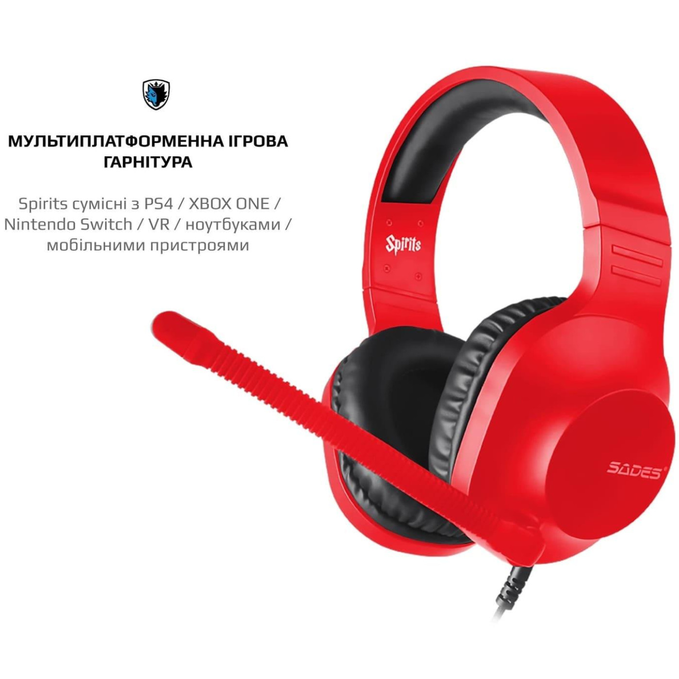 Игровая гарнитура Sades SA-721 Spirits Red (sa721rdj)