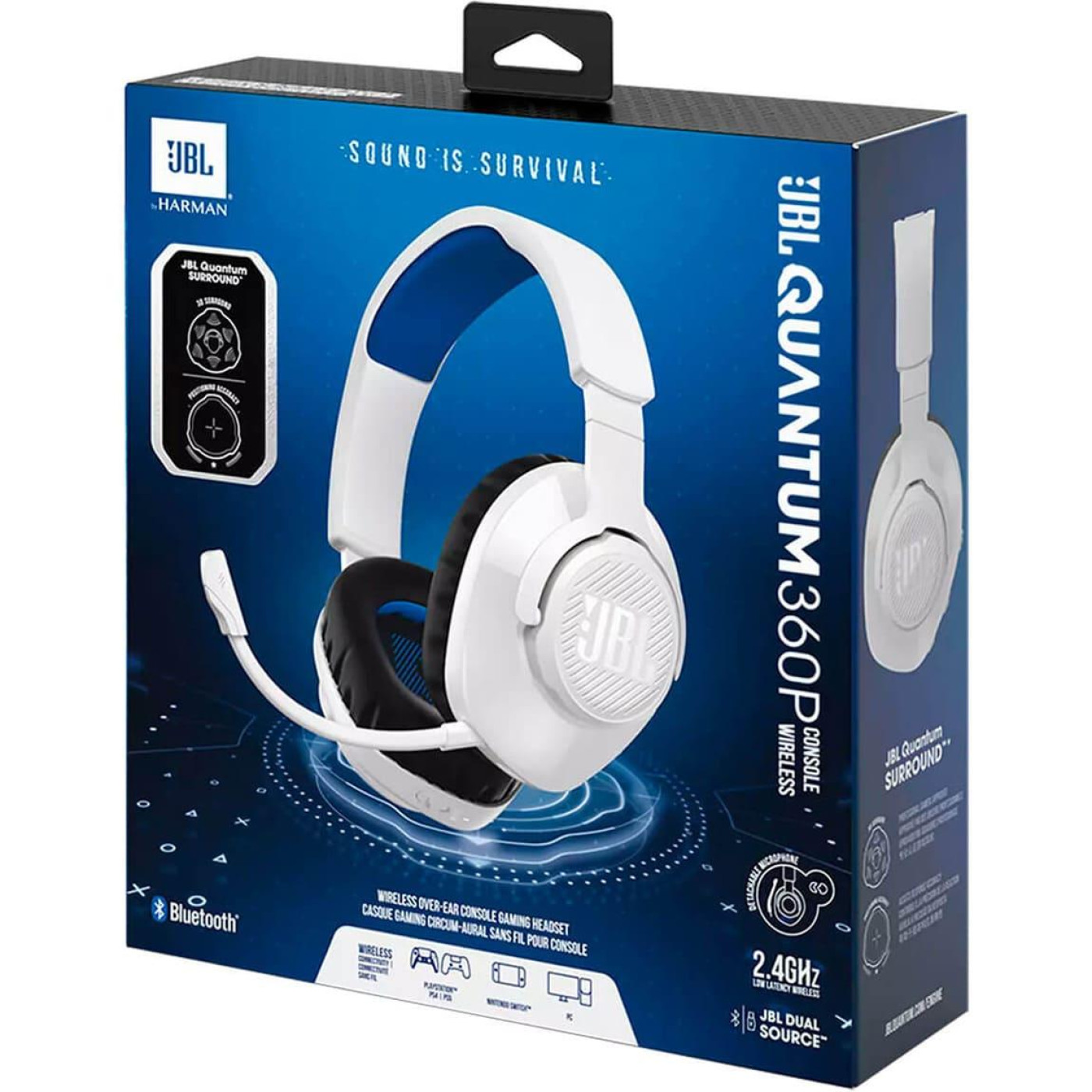 Ігрова гарнітура JBL Quantum 360P White (JBLQ360PWLWHTBLU)