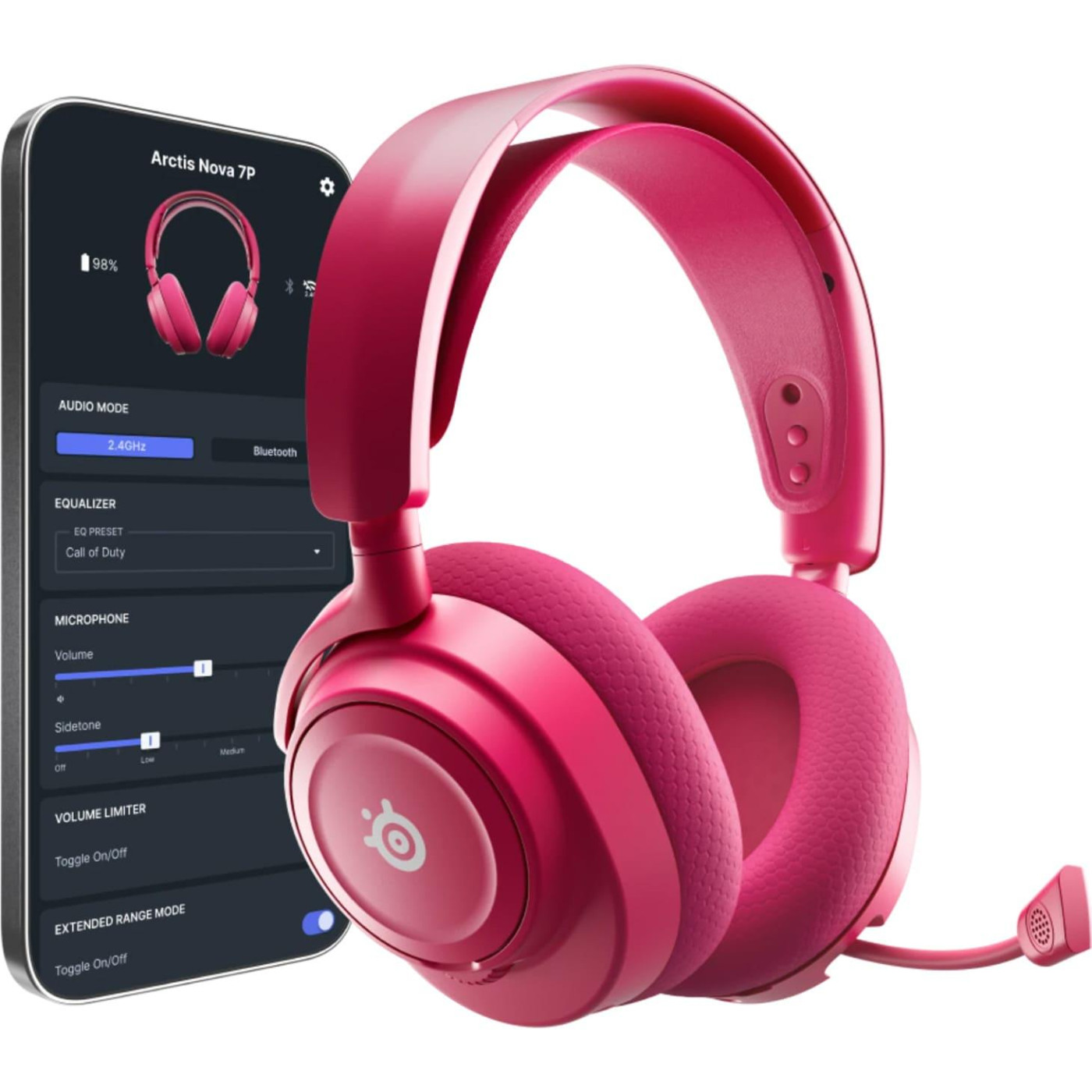 Ігрова гарнітура SteelSeries Arctis Nova 7P Gen 2 Wireless Magenta (61746)