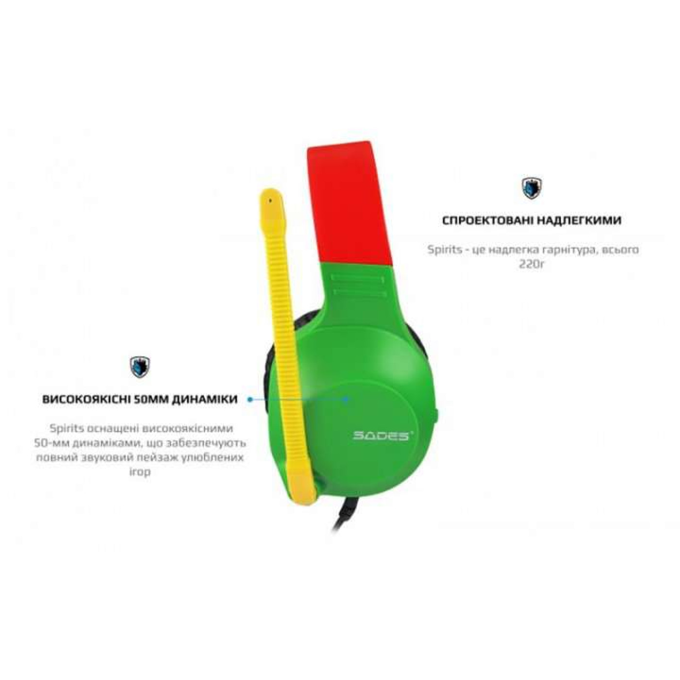 Игровая гарнитура Sades SA-721 Spirits Rasta (sa721rsj)