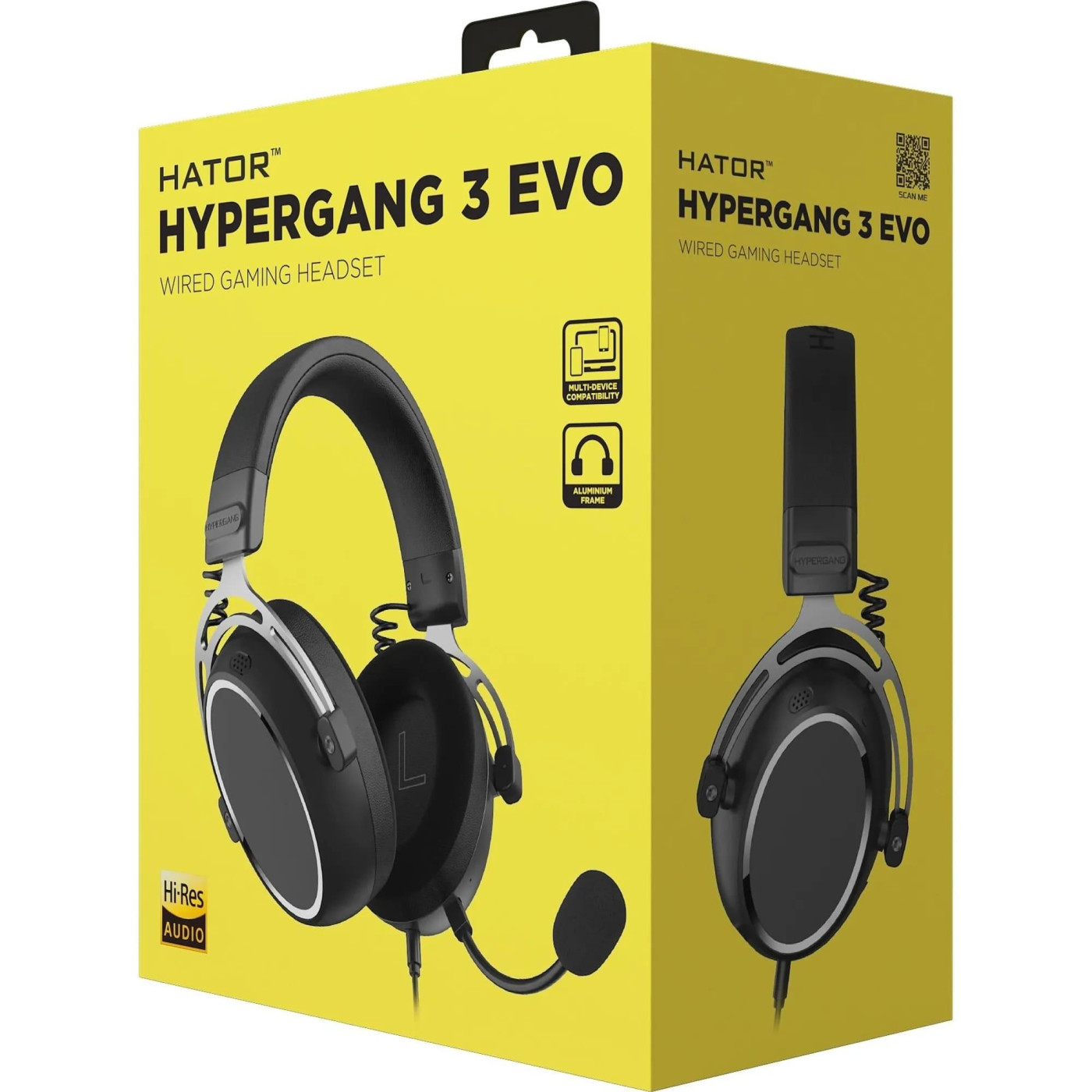 Ігрова гарнітура HATOR HYPERGANG 3 EVO Hi-Res Black (ESH07)