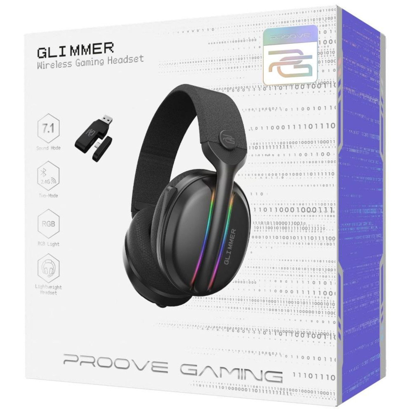 Игровая гарнитура Proove Gaming Glimmer (APP) Black Purple (WHGL00022016)