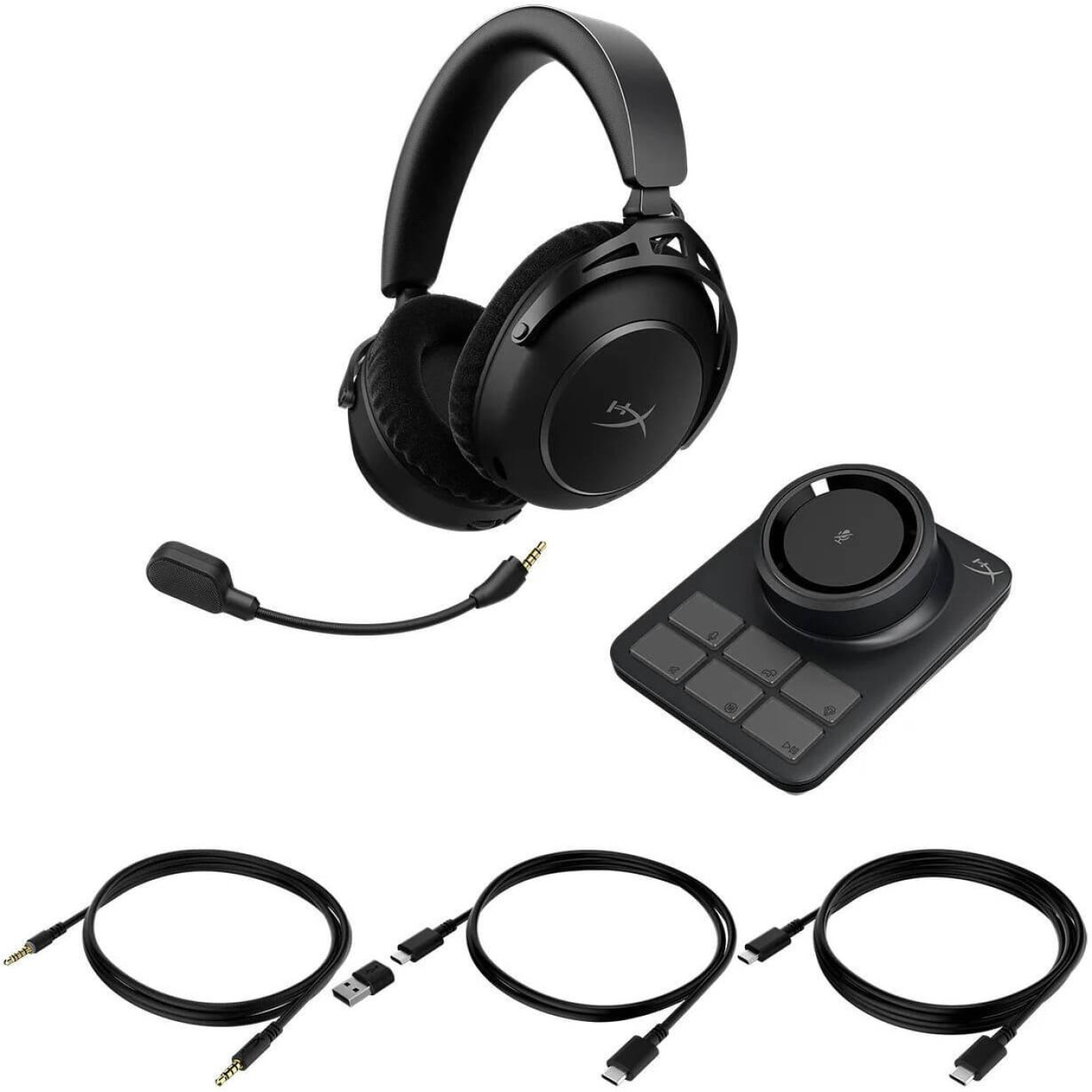 Игровая гарнитура HyperX Cloud Alpha 2 WL/BT/mini-jack/USB-A/USB-C Black (AJ5C7AA)