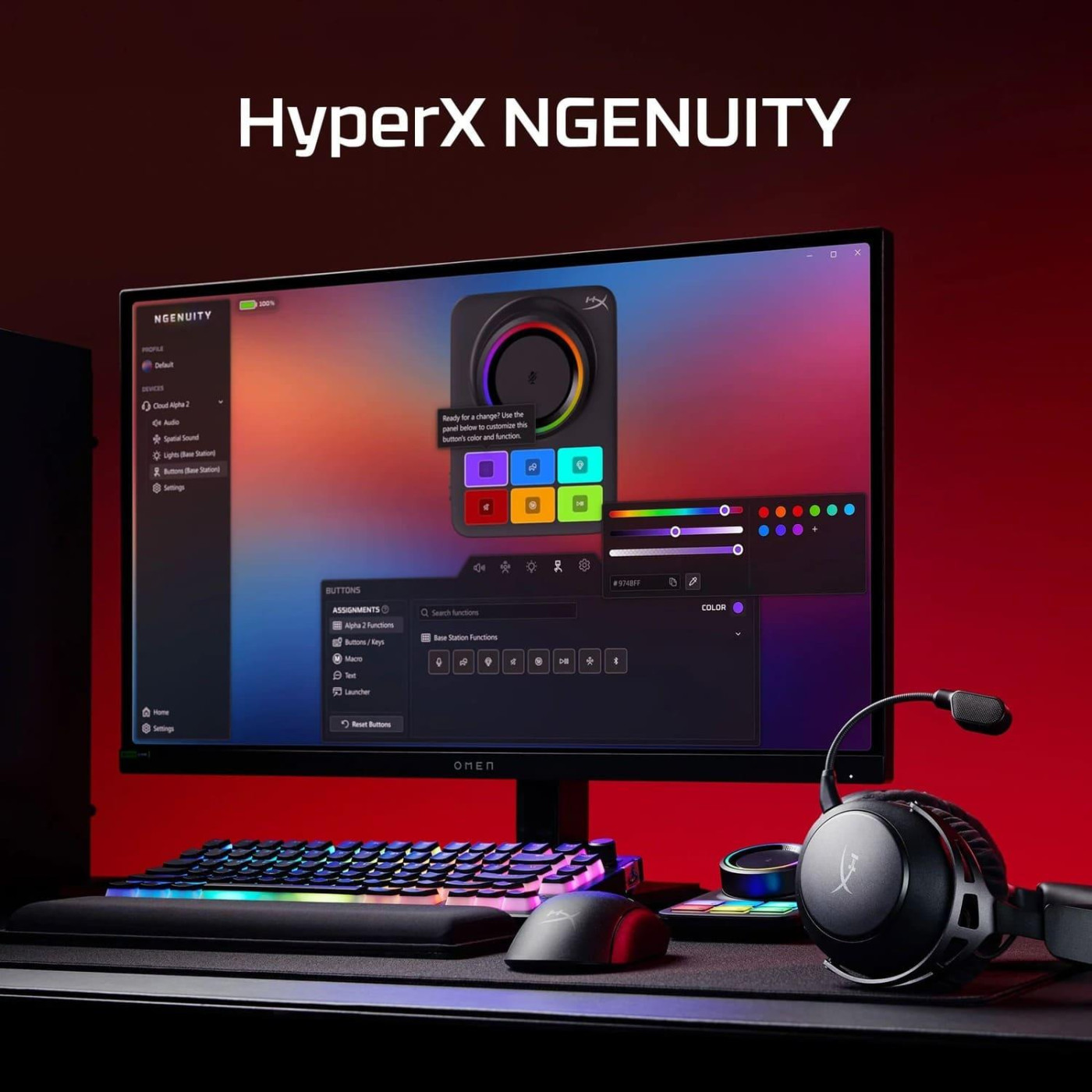 Игровая гарнитура HyperX Cloud Alpha 2 WL/BT/mini-jack/USB-A/USB-C Black (AJ5C7AA)