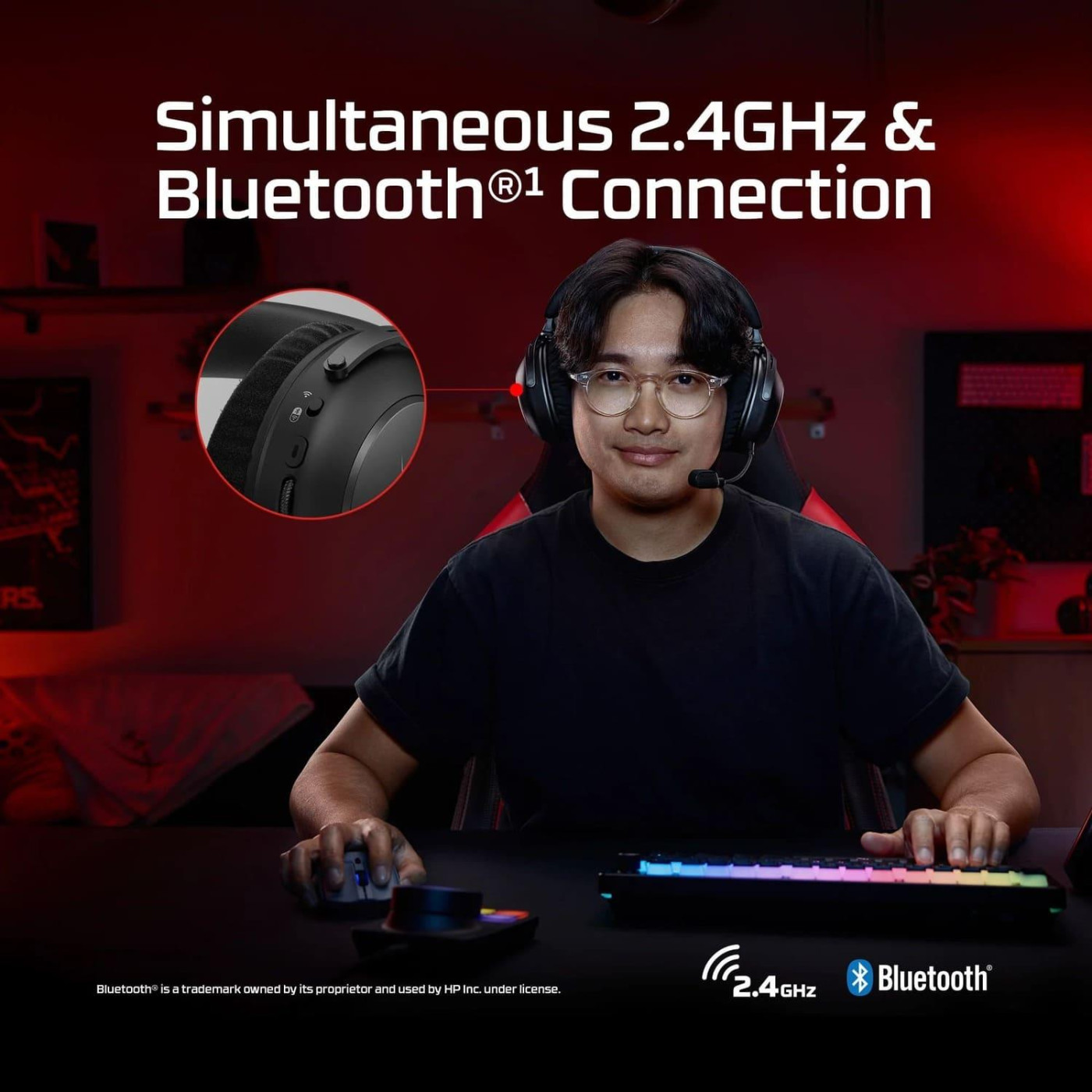 Игровая гарнитура HyperX Cloud Alpha 2 WL/BT/mini-jack/USB-A/USB-C Black (AJ5C7AA)