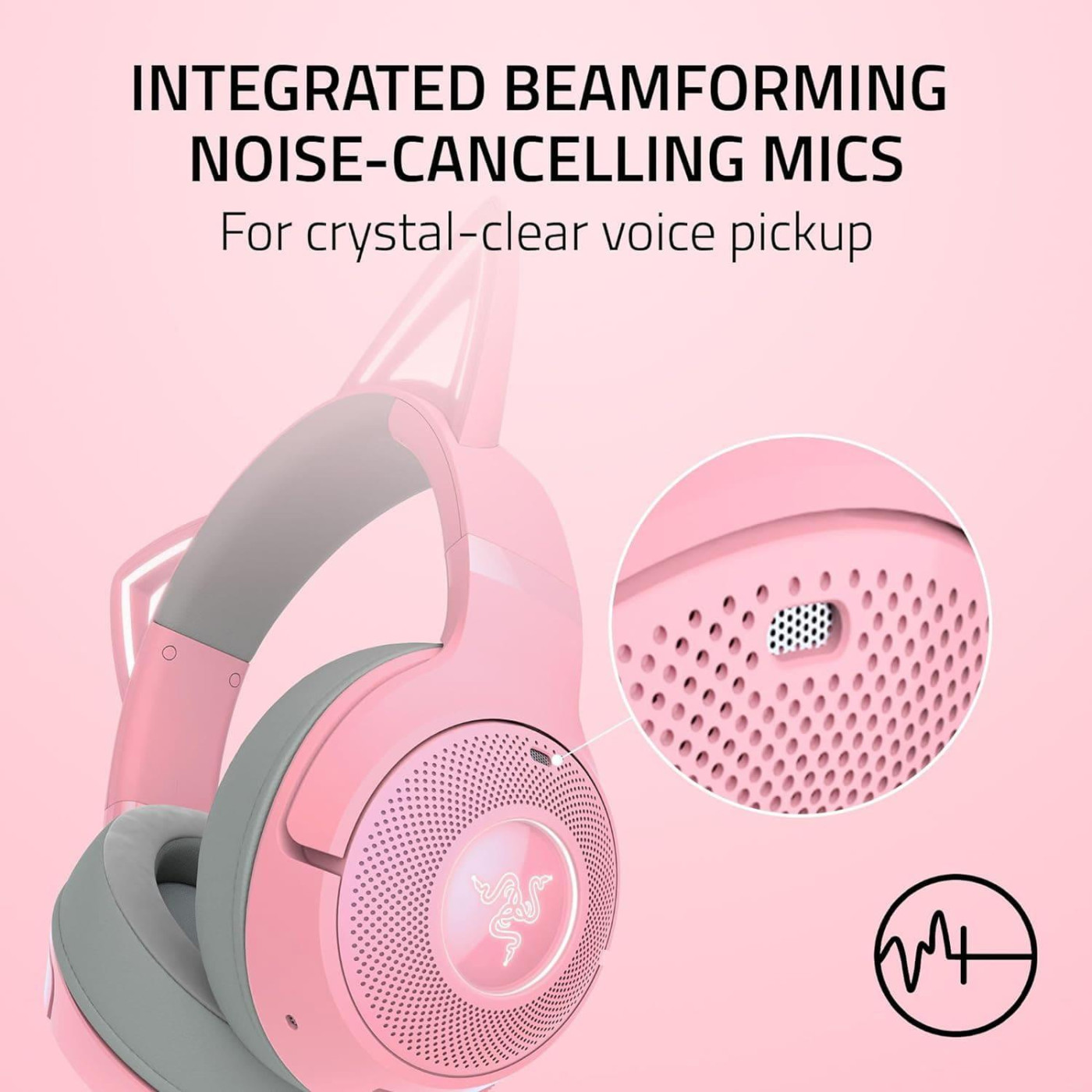 Ігрова гарнітура Razer Kraken Kitty V2 BT Quartz (RZ04-04860100-R3M1)