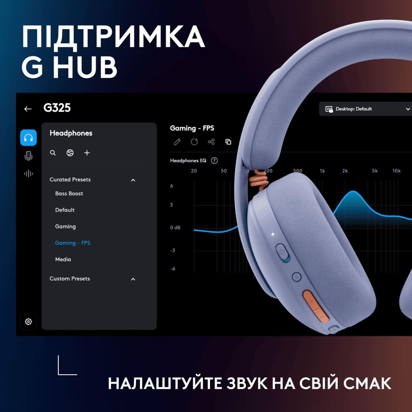 Игровая гарнитура Logitech G325 Lightspeed Wireless Lilac (981-001538)