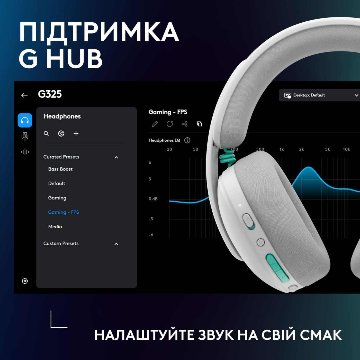 Ігрова гарнітура Logitech G325 Lightspeed Wireless White (981-001531)