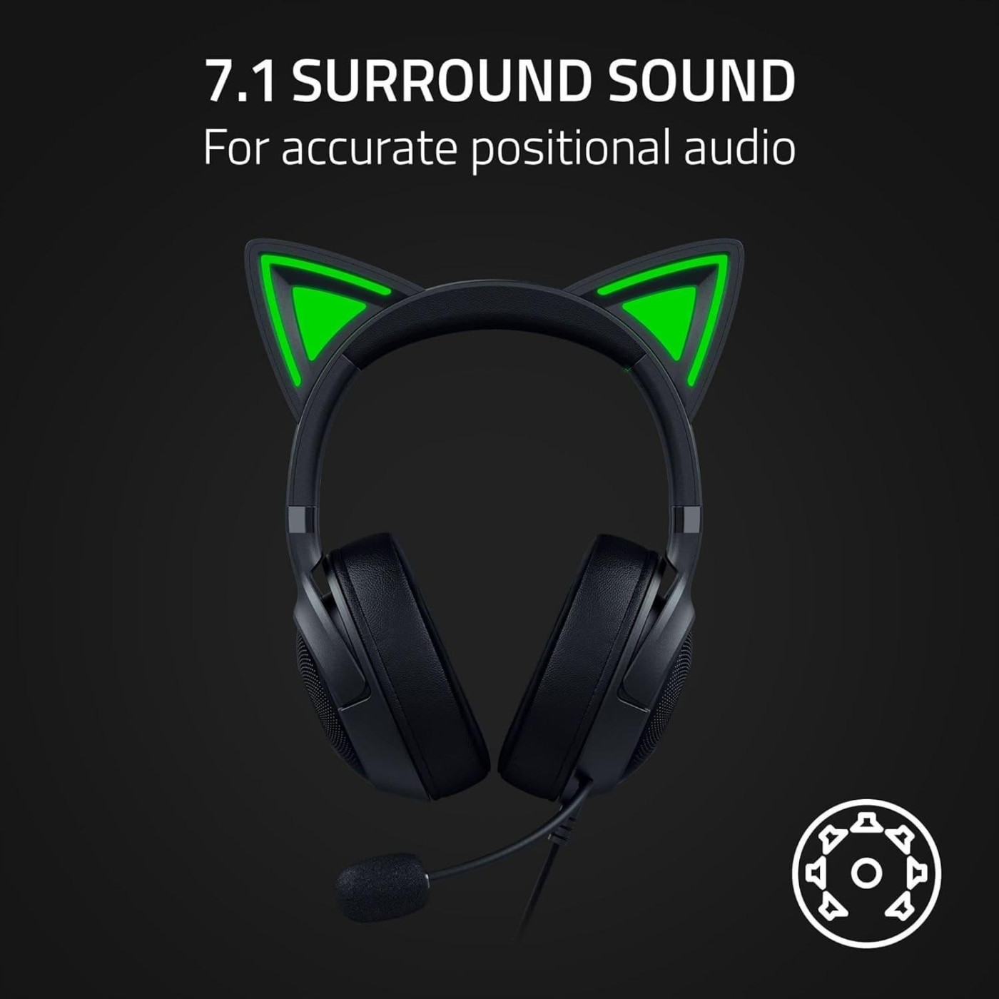 Игровая гарнитура Razer Kraken Kitty V2 Black (RZ04-04730100-R3M1)