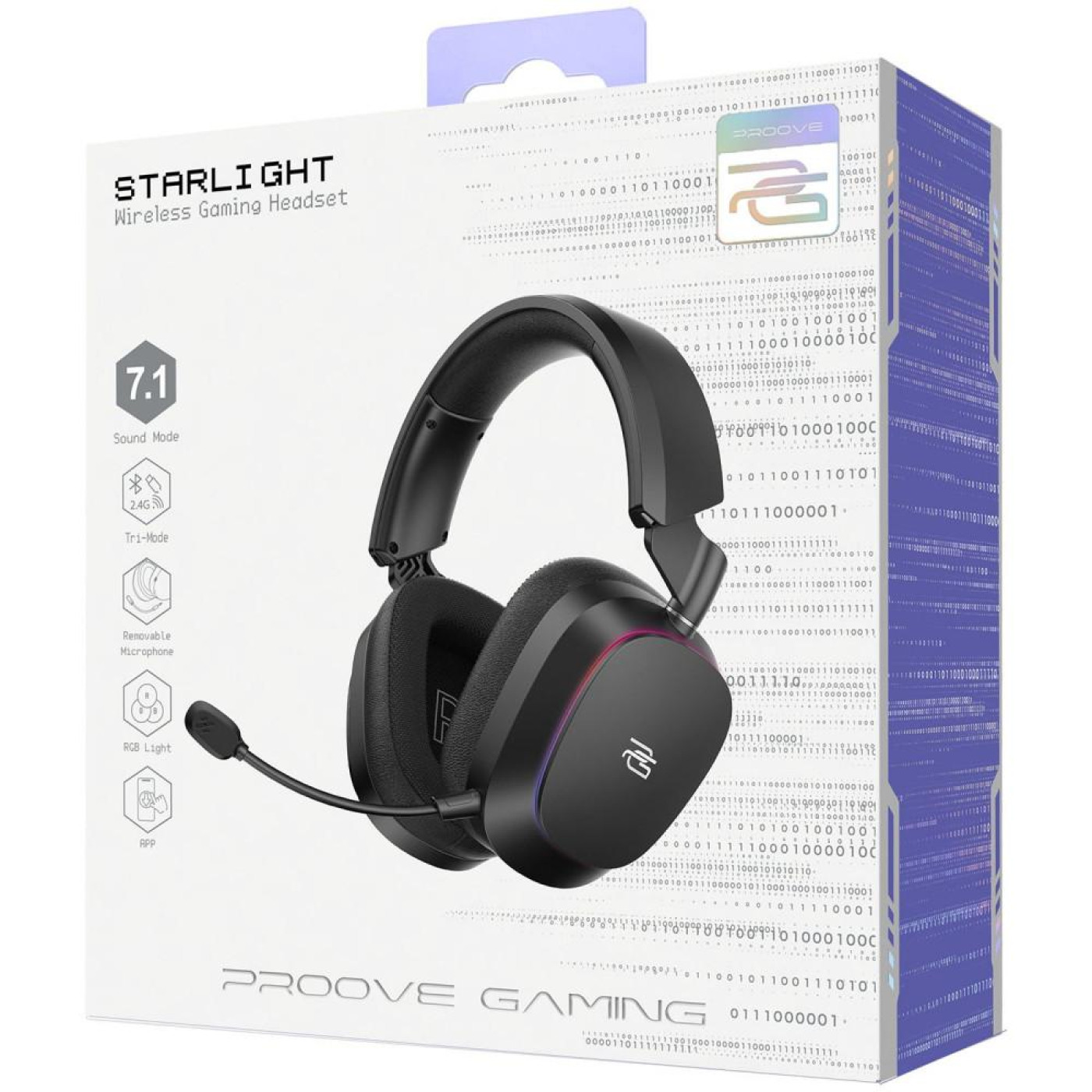 Ігрова гарнітура Proove Gaming Starlight (APP) black/purple (WHSR00020016)