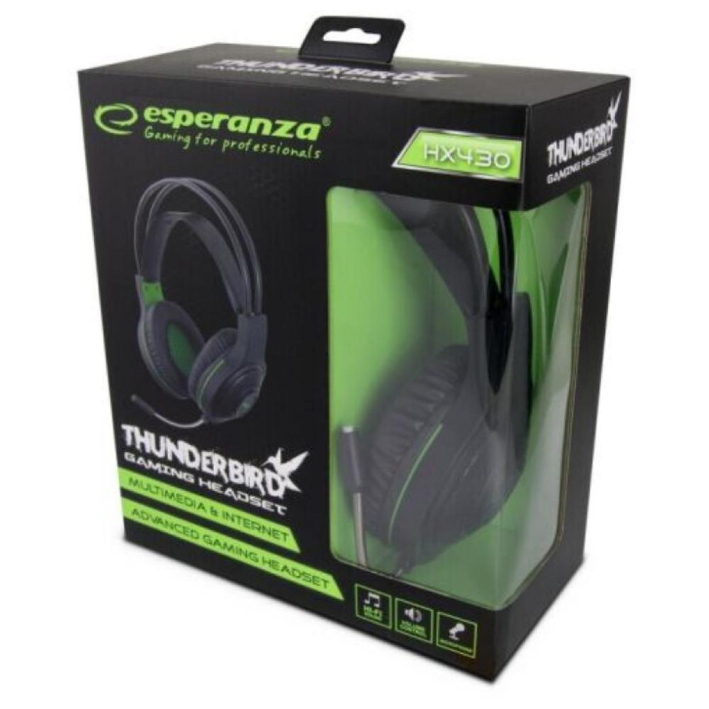 Ігрова гарнітура Esperanza EGH430 Black-Green (EGH430)