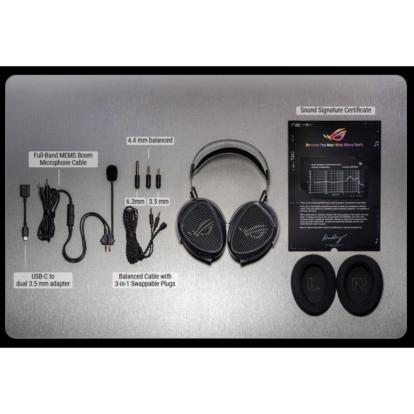Игровая гарнитура ASUS ROG Kithara 3.5мм/4.4мм./6.3мм Black (90YH0470-BHUA00)