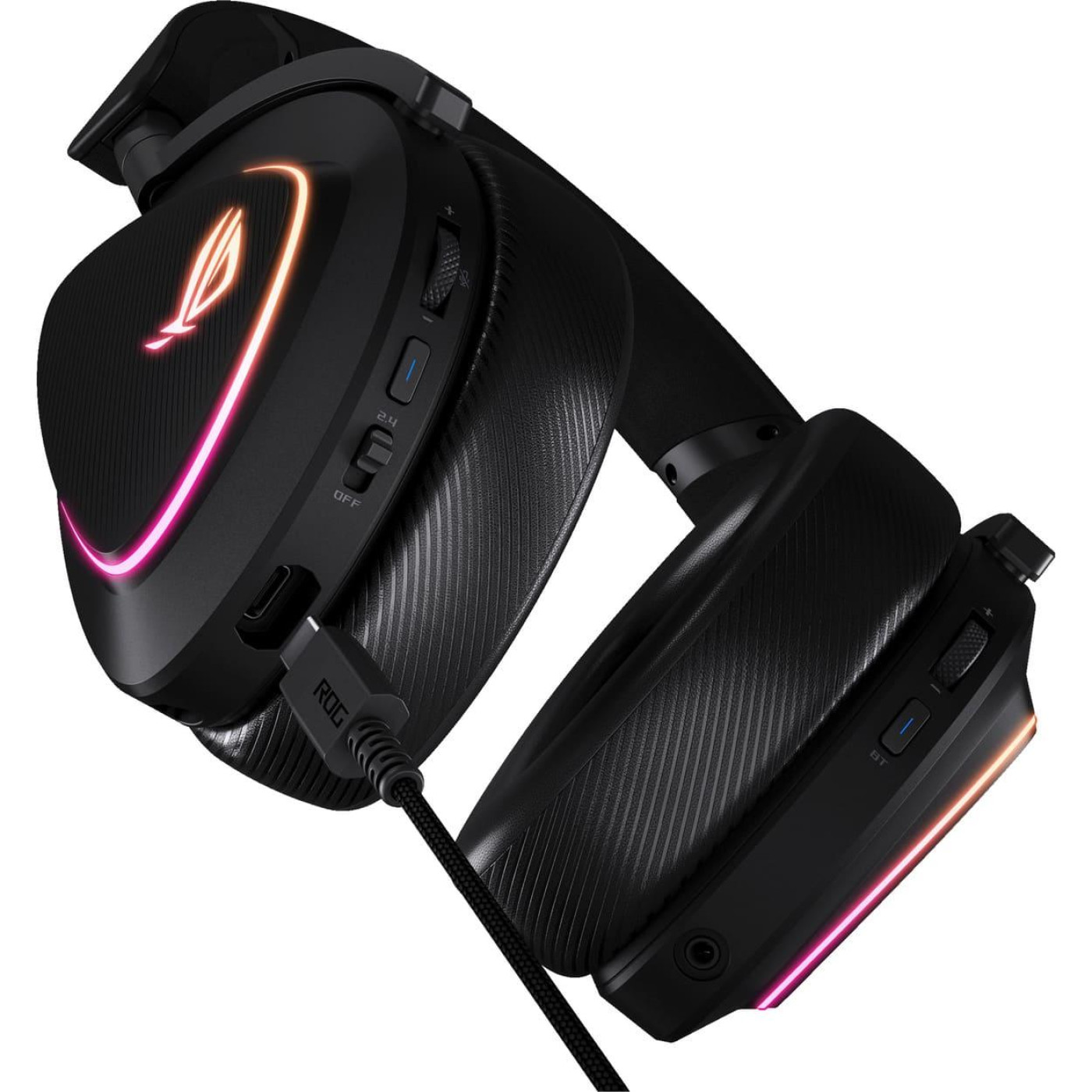 Бездротова гарнітура ASUS ROG Delta II BT/WL RGB Black (90YH03W0-BHUA00)
