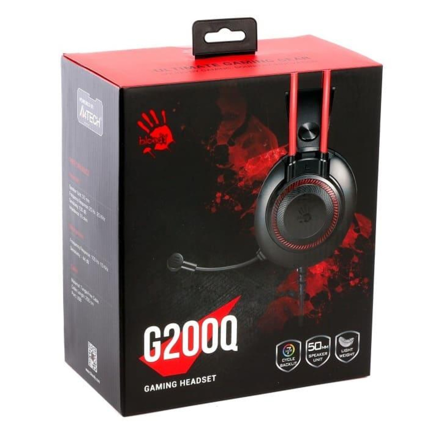 Игровая гарнитура Bloody A4Tech G200Q Black (G200Q (Black+Red))