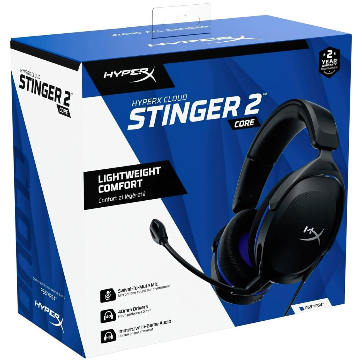 Игровая гарнитура HyperX Cloud Stinger 2 Core PS5/PS4 (683L9AA) Black (6H9B6AA)