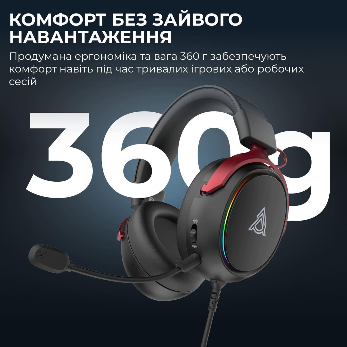 Игровая гарнитура Ajazz AHW10 Black (AHW10-B)