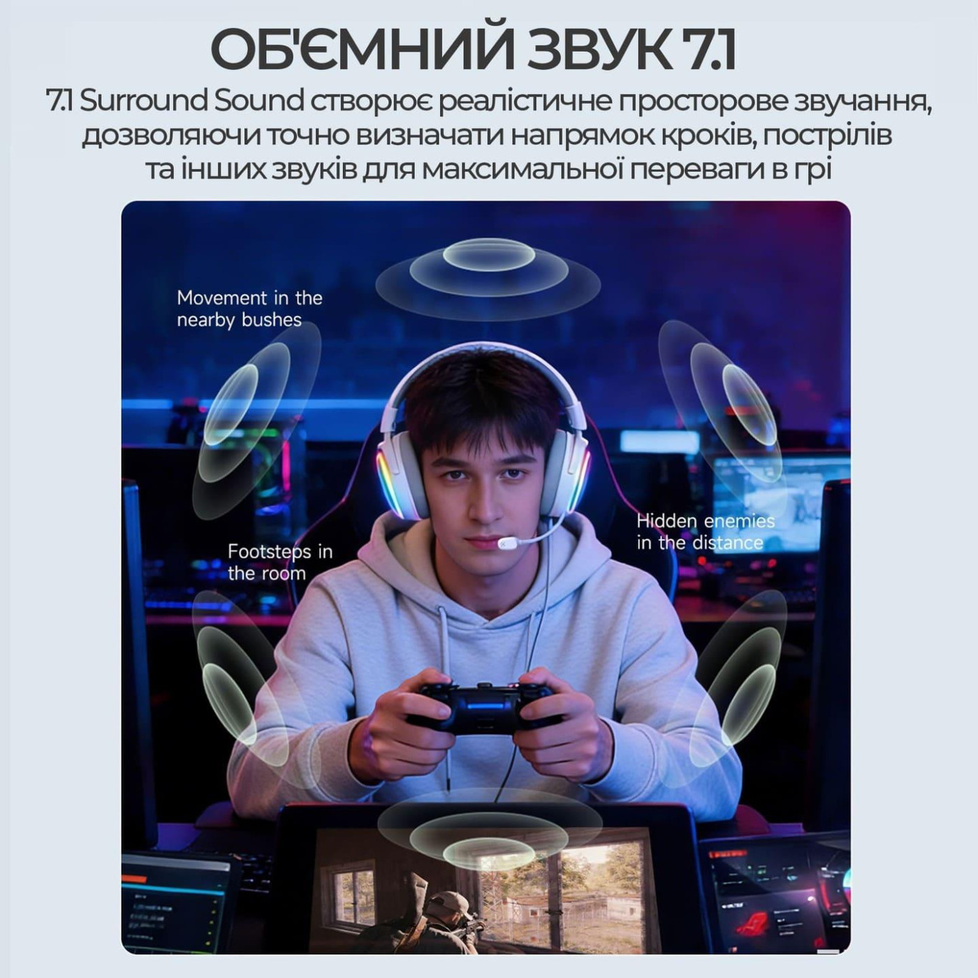 Игровая гарнитура Ajazz AHM10 Max Black (AHM10-MAX-B)