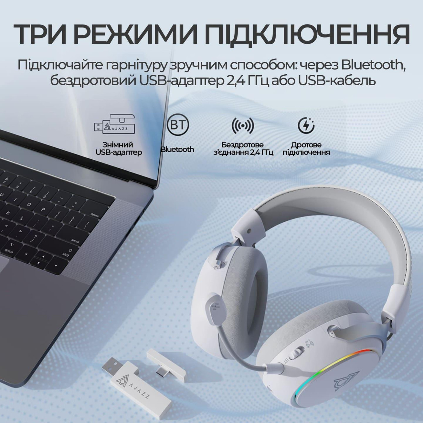 Игровая гарнитура Ajazz AHM10 Max Black (AHM10-MAX-B)