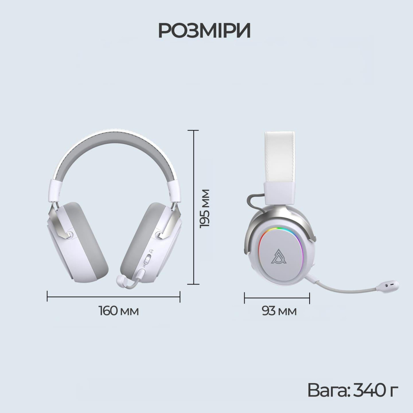 Игровая гарнитура Ajazz AHM10 Max White (AHM10-MAX-W)