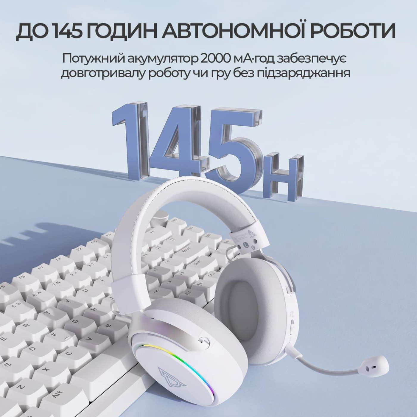 Игровая гарнитура Ajazz AHM10 Max White (AHM10-MAX-W)