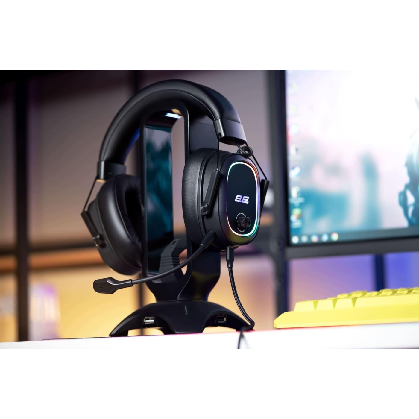 Игровая гарнитура 2E GAMING HG320 V2 7.1 USB-A RGB Black (2E-HG320V2BK-7.1)