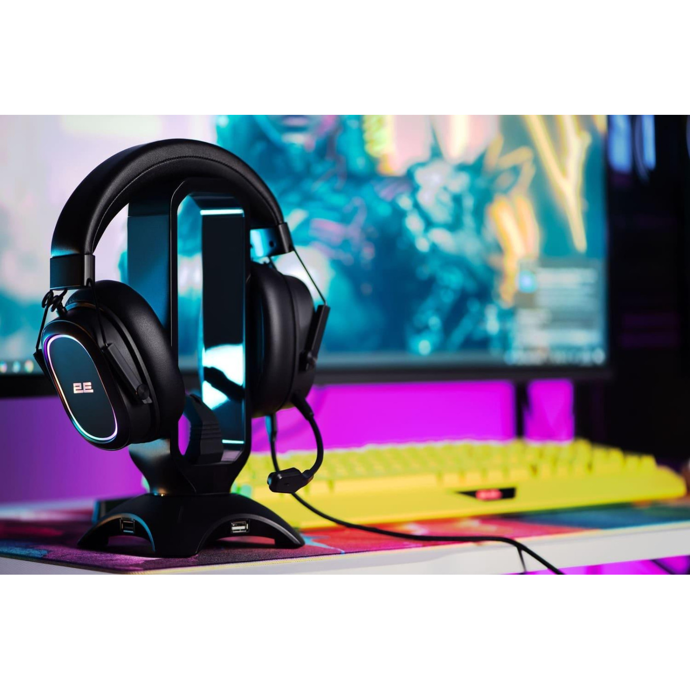 Игровая гарнитура 2E GAMING HG320 V2 7.1 USB-A RGB Black (2E-HG320V2BK-7.1)
