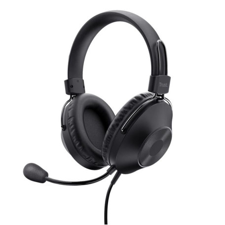 Игровая гарнитура Trust Ozo, Black, 3.5 мм, микрофон, регулятор громкости, динамики 40 мм, 32 Ом, 2.5 м (24589) (24589_TRUST)