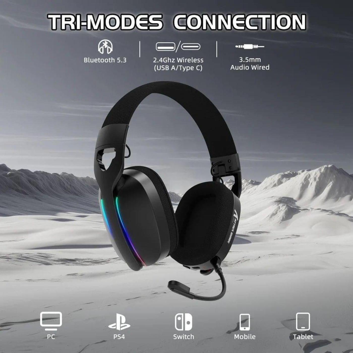 Игровая гарнитура Attack Shark L90 Wireless (AS-L90-B) Black (G-000003711)