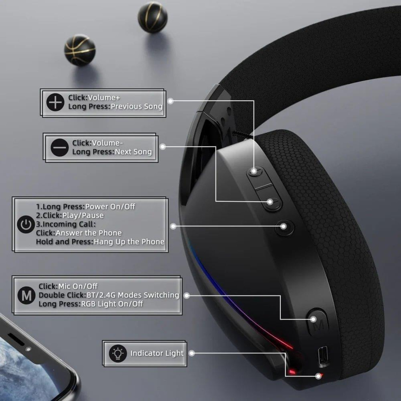 Игровая гарнитура Attack Shark L90 Wireless (AS-L90-B) Black (G-000003711)