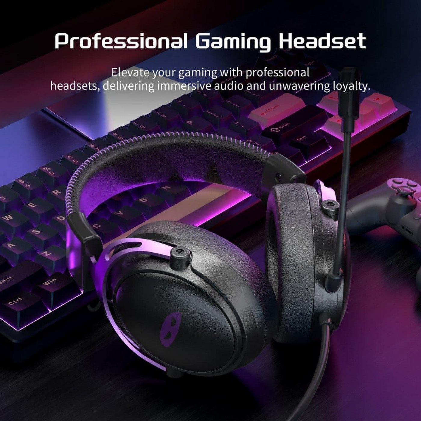 Игровая гарнитура MageGee Wing (6971969724549) Black/Purple (G-000003960)