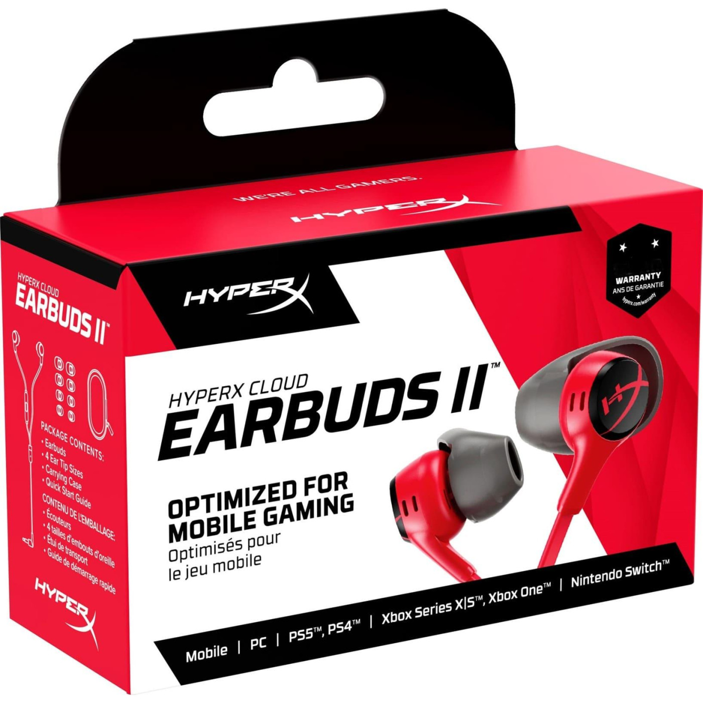 Ігрова гарнітура HyperX Cloud Earbuds II 3.5 мм Red (705L8AA)