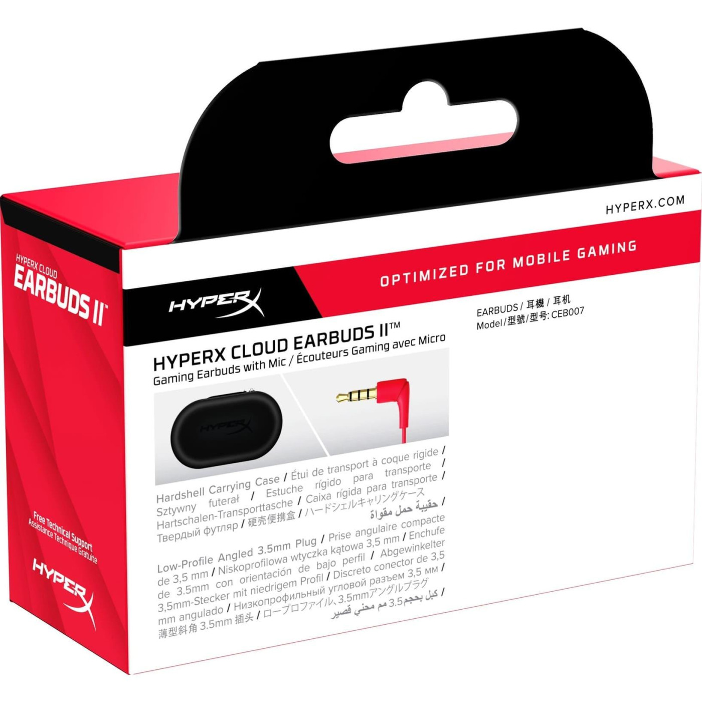 Ігрова гарнітура HyperX Cloud Earbuds II 3.5 мм Red (705L8AA)