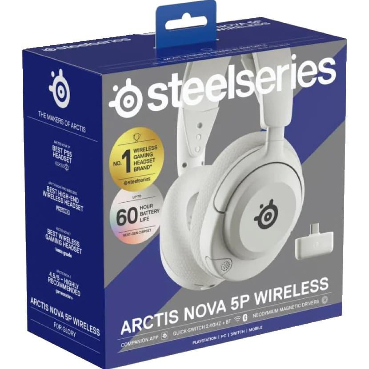 Игровая гарнитура SteelSeries Arctis Nova 5P PS5 BT/WL White (61674)