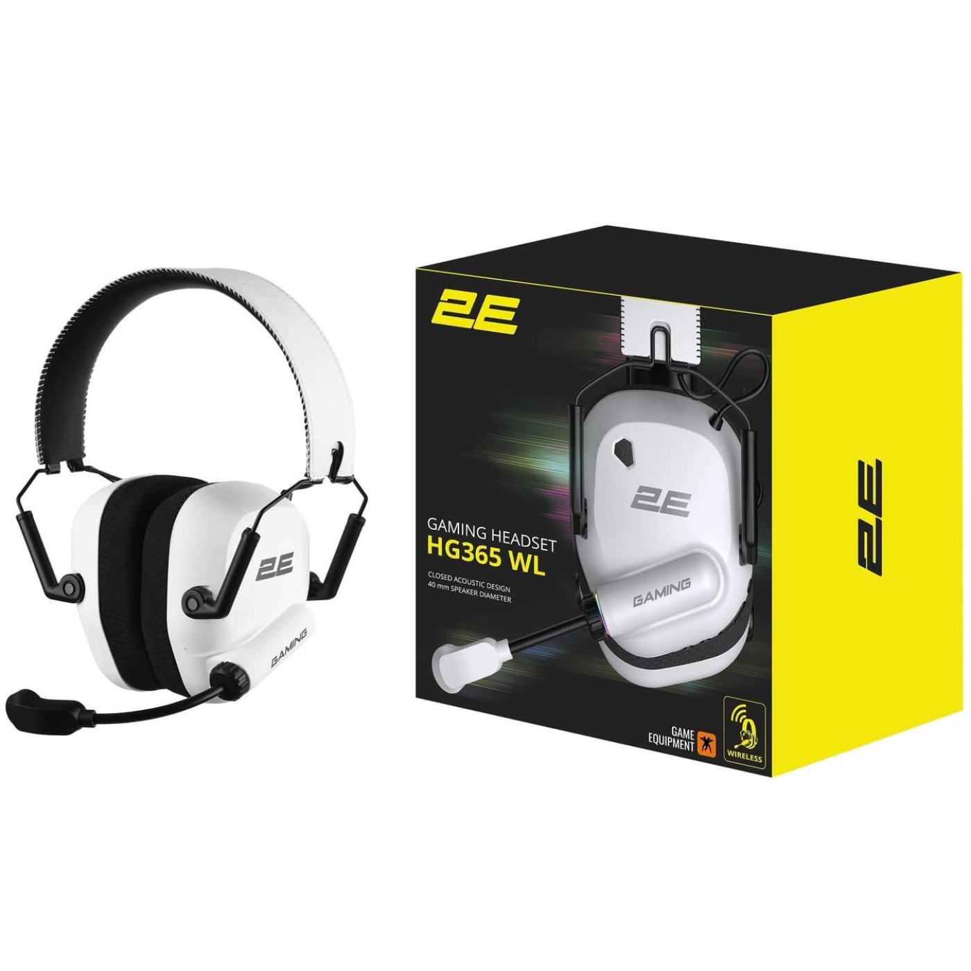 Ігрова гарнітура 2E GAMING HG365 BT/WL White (2E-HG365WT-WL)