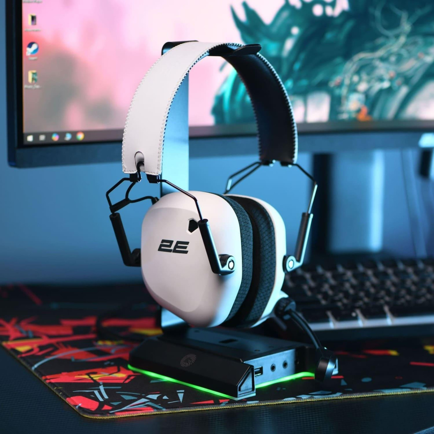 Ігрова гарнітура 2E GAMING HG365 BT/WL White (2E-HG365WT-WL)