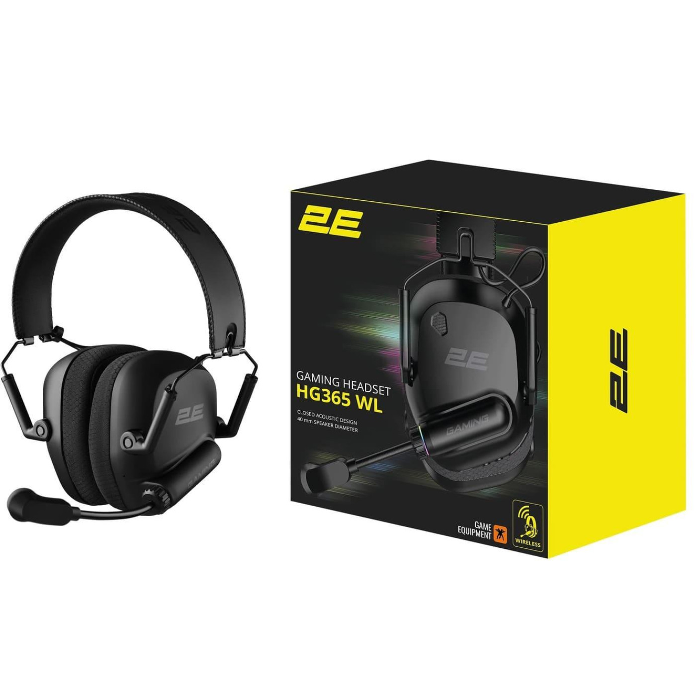 Игровая гарнитура 2E GAMING HG365 BT/WL Black (2E-HG365BK-WL)